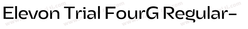 Elevon Trial FourG Regular字体转换